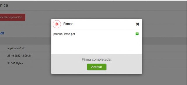 Proceso firma