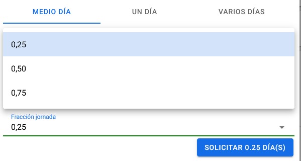 fracciones de jornada