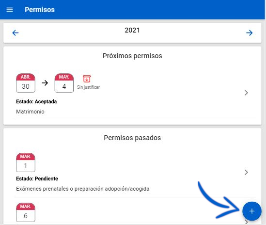 Pantalla Permisos