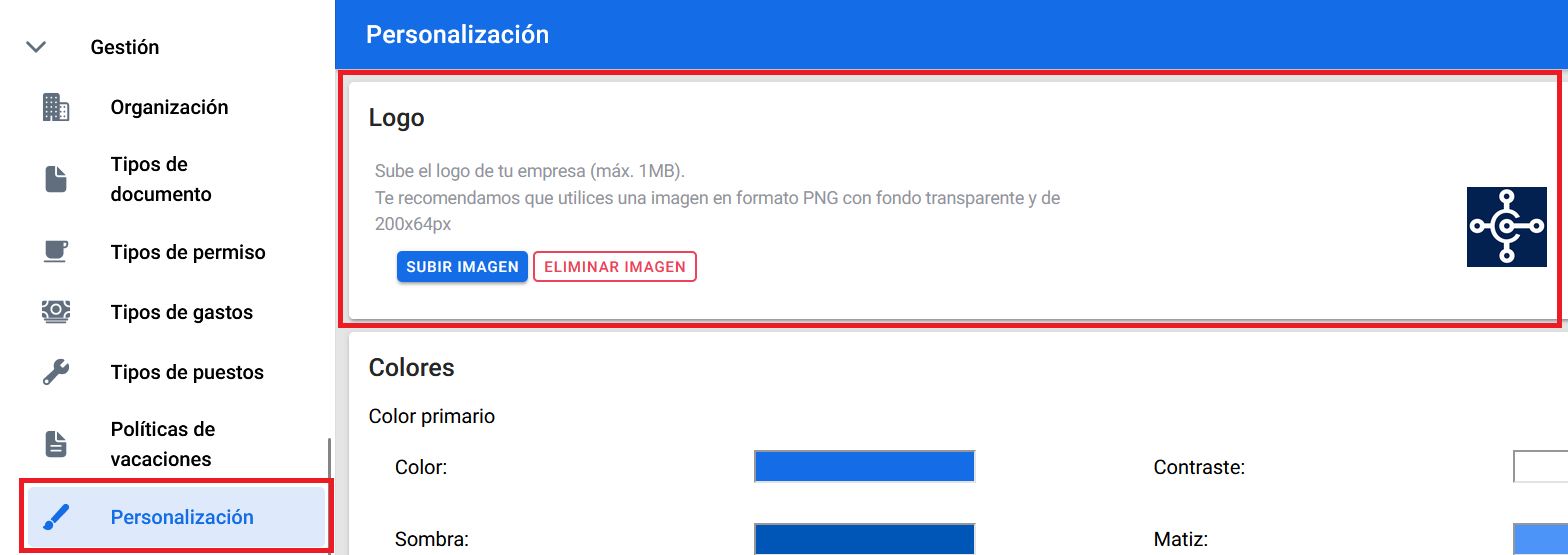 personalización logo
