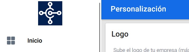 personalización logo menu