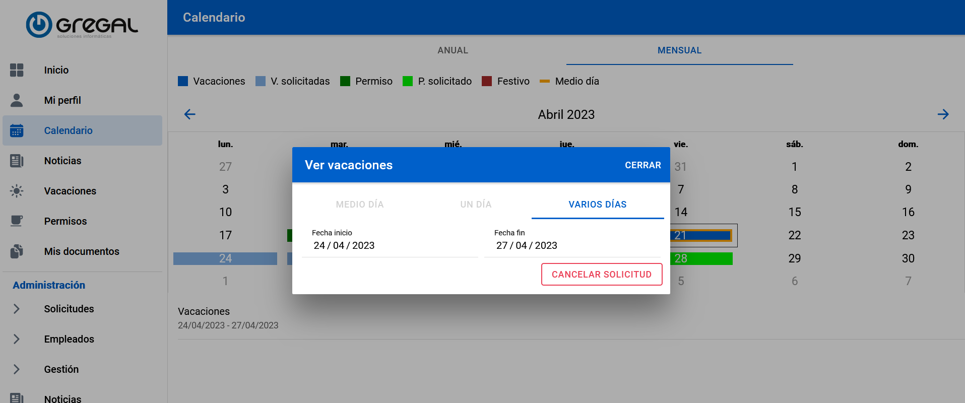 Pop-up Vacaciones