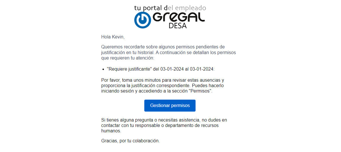 email recordatorio