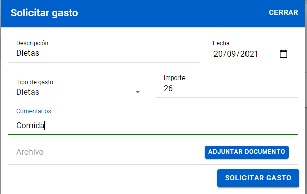 Solicitar gasto